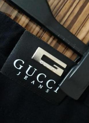 Оригинальные натуральные хлопковые стрейчевые джинсы брюки gucci размер 30 высокая посадка6 фото