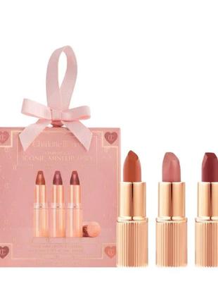 Набір для губ charlotte tilbury charlotte's iconic mini lip trio