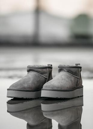 Женские угги ugg ultra mini platform grey / smb4 фото