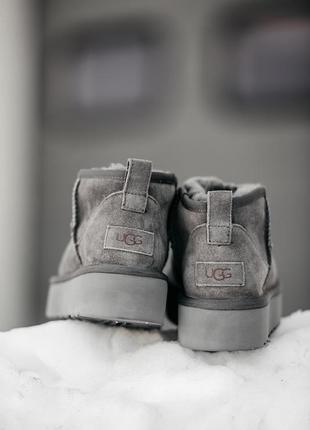 Женские угги ugg ultra mini platform grey / smb8 фото