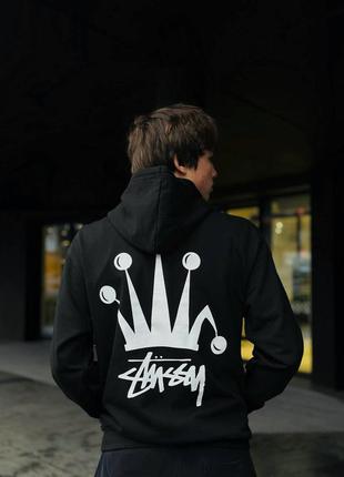 Худі stussy, в чорному кольорі, чоловічий