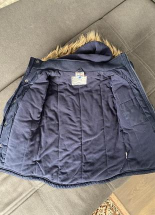 Зимова курточка парка topolino єврозима темно-синього кольору3 фото