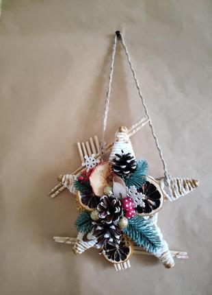 Ручная работа дизайнерские праздничные новогодние зимние композиции