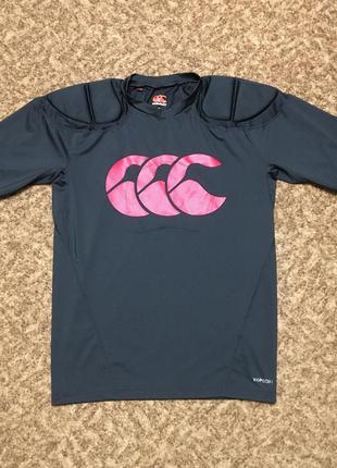 Захисна регбійна компресійна футболка canterbury регбі захист щитки rugby shirt регульовачка ігрова жилет gilbert8 фото