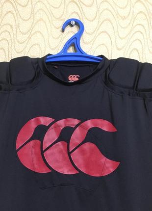 Захисна регбійна компресійна футболка canterbury регбі захист щитки rugby shirt регульовачка ігрова жилет gilbert3 фото