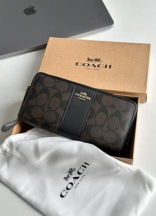 Жіночий гаманець на блискавці Сабо wallet dark brown/black коричневий на подарунок