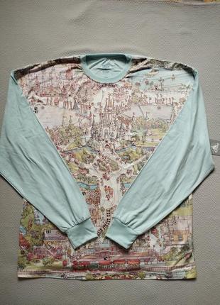 Суперова кофта для дому в мультяшний принт батал disney