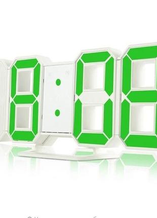 Часы электронные настольные настенные цифровые vst 680 (зеленые)1 фото
