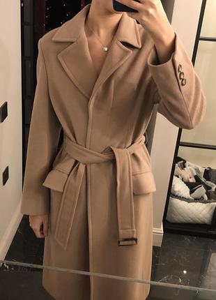 Бежеве стильне однотонне пальто i blues оригінал
