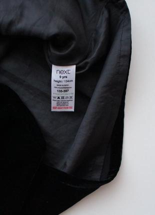 Шикарное черное бархатное прямое платье-сарафан next с золотистым воротничком из пайеток4 фото