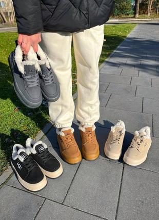 Зимние кроссовки ugg на меху из натурального замша
