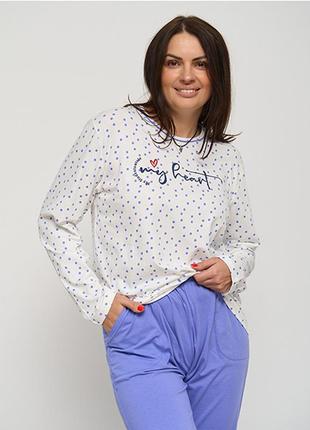 Піжама жіноча джемпер та штани однотонні 146035 фото