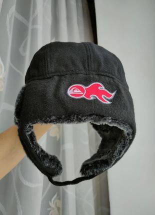 Шерстяная шапка ушанка quiksilver l шапка авиатор quiksilver  джонс