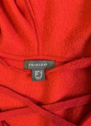 Красная,тёплая кофта с капюшоном  primark6 фото