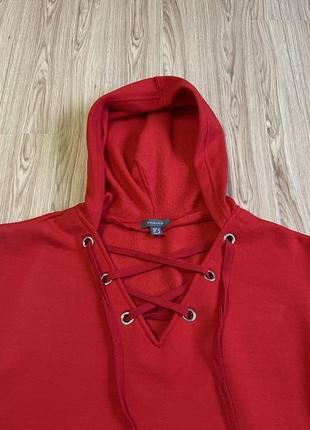 Красная,тёплая кофта с капюшоном  primark7 фото