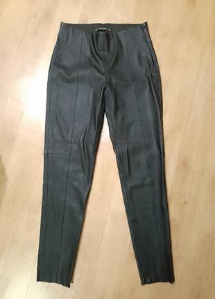 Кожаные лосины штаны брюки zara р.м