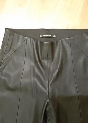 Кожаные лосины штаны брюки zara р.м2 фото