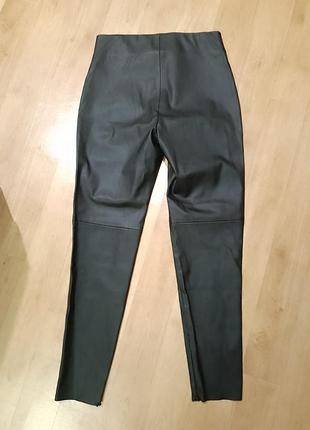Кожаные лосины штаны брюки zara р.м10 фото