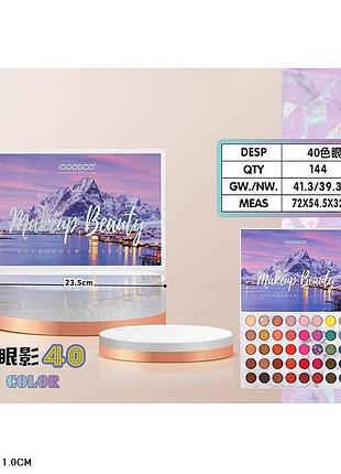 Дитяча ігрова косметика, палетка, тіні для повік, 40 кольорів, пензлі, lk3750