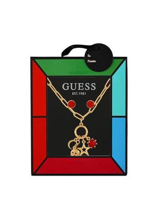 Набор украшений guess колье с подвесками и серьги-гвоздики