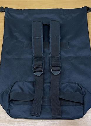 Сумка - баул 25 л оксфорд 420 d пвх черный melgo (влагозащитный вещевой мешок)