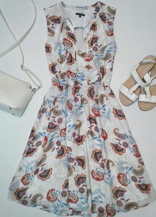 Обалденное шифоновое платье миди в красивый принт1 фото