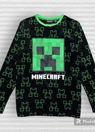 Primark реглан minecraft велюрова піжамна кофта minecraft