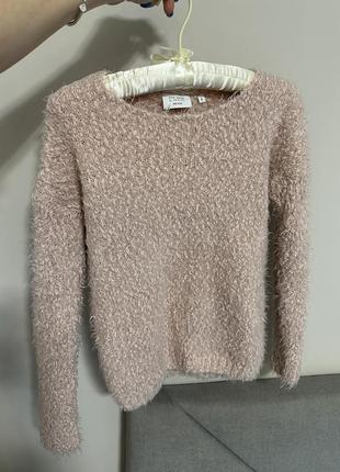 New look petite 6 xs s свитер мирор травка розовый персиковый