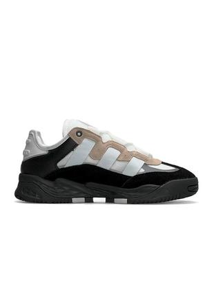 🔥мужские кроссовки adidas originals niteball white sand black