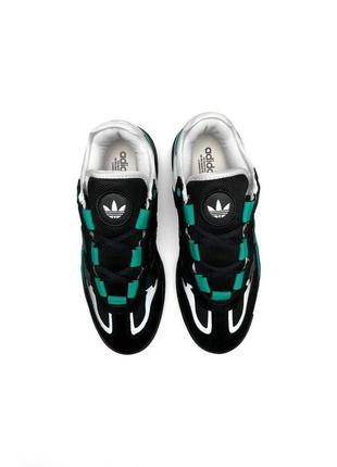 🔥чоловічі кросівки adidas originals niteball black green3 фото