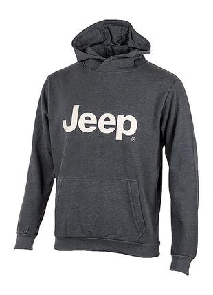 Мужское худи jeep hooded sweatshirt серый m (o102566-j865 m)