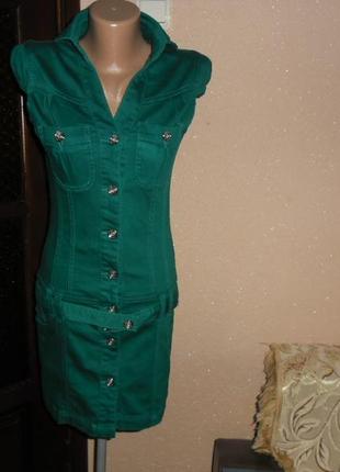 Платье-туника джинсовая для девочки 12-14 лет,рост 152-164 от miss sporty1 фото