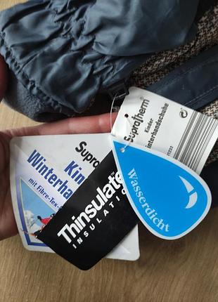 Фирменные детские термо варежки thinsulate , германия , размер 5. на 7-8 лет .