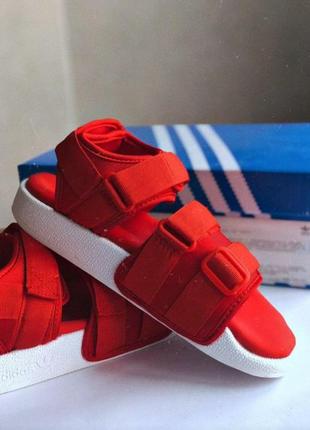Сандали adidas adilette sandal red сандалі боссоножки босоніжки1 фото