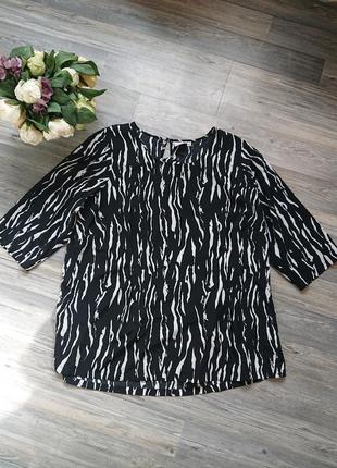 Женская блуза свободного фасона большой размер батал 52 /54/56 блузка блузочка3 фото