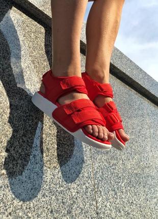 Сандали adidas adilette sandal red сандалі боссоножки босоніжки6 фото