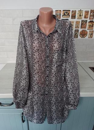 Женская блуза рубашка  размер батал 50 /52 блузка батник