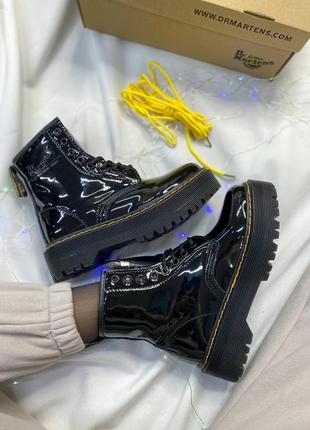 Жіночі черевики dr. martens jadon patent black logo 1 / smb