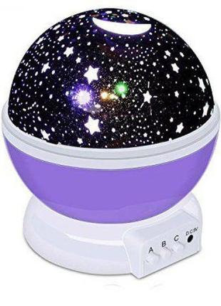 Проектор зоряного неба star master big dream, зоряне небо прожектор, домашній. колір: фіолетовий2 фото