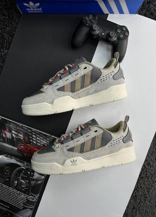 Шикарные мужские кроссовки "adidas originals adi2000 grey olive red"