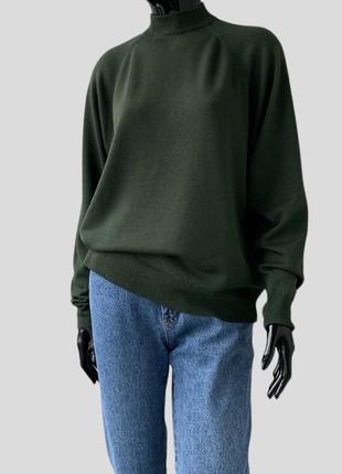 Вовняний светр із високим коміром woolmark водолазка 100% мериносова шерсть2 фото