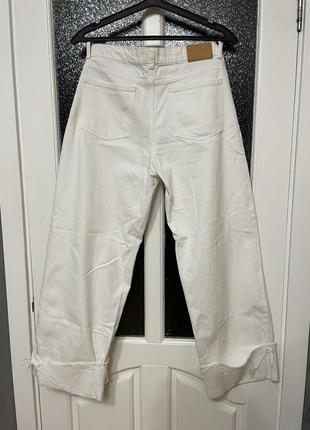 Белые прямые джинсы бойфренды zara2 фото