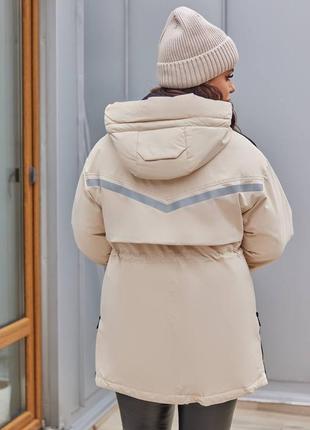 Удлиненная зимняя курточка для женщин 💫10 фото