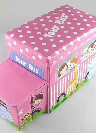 Коробка-органайзер ш 55*д 26*32 см. колір рожевий  для зберігання одягу, взуття чи невеликих предметів2 фото