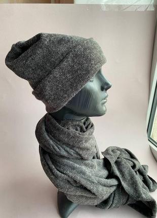 Набор шапка шарф ангора2 фото