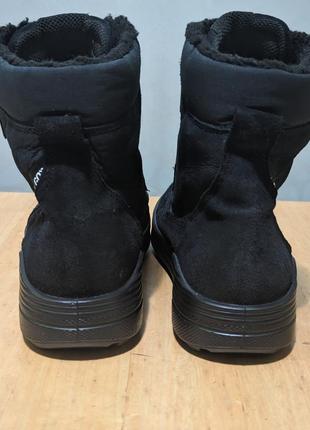 Ecco urban gore-tex - кожаные зимние водонепроницаемые ботинки4 фото