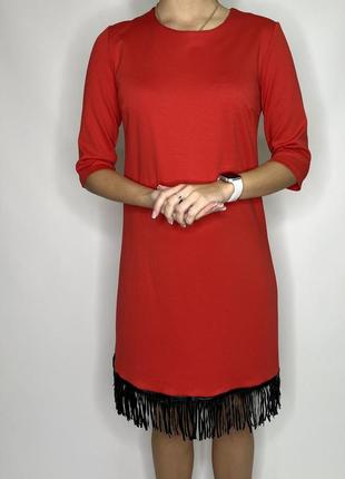 Женское красное платье8 фото