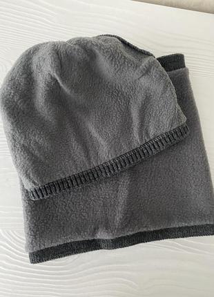 Зимний набор шапка+хомут на флисе2 фото