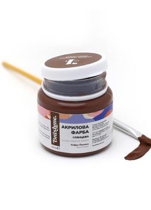 Акрилова глянцева фарба умбра поліно brushme 50 мл, ap5004