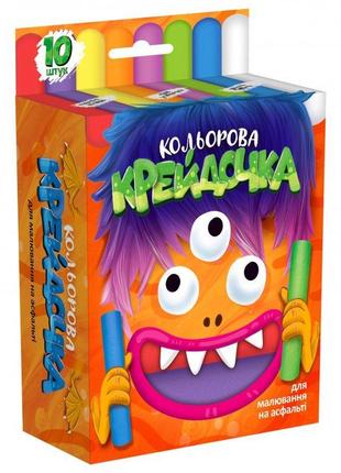 Крейда кольорова крейда велика 10 кольорів, krd-02-01u